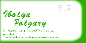 ibolya polgary business card